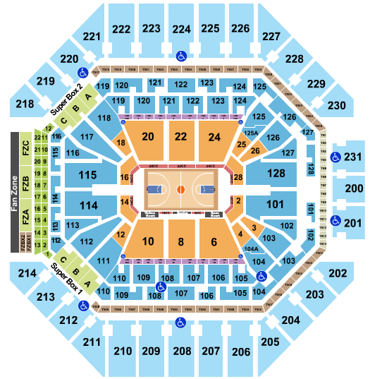 Frost Bank Center Seating Chart: Basketball