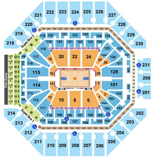 Frost Bank Center Seating Chart: Basketball