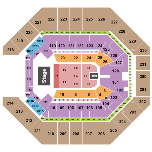 Frost Bank Center Seating Chart: Endstage - Small Pit