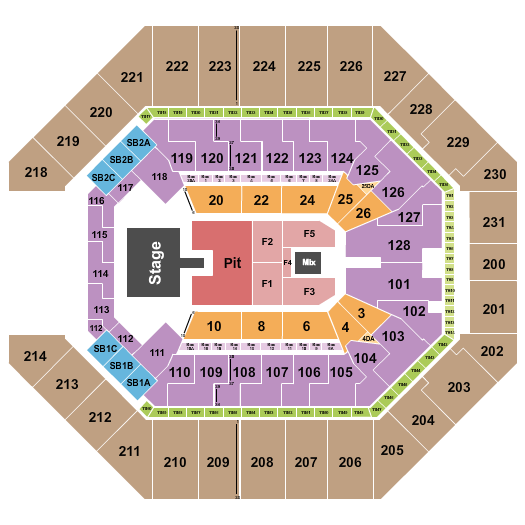Frost Bank Center Seating Chart: Endstage GA Pit w/ Catwalk
