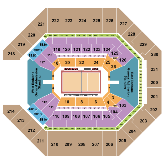Frost Bank Center Seating Chart: LOVB Volleyball