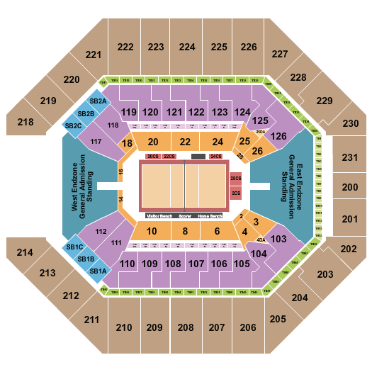 Frost Bank Center Seating Chart: LOVB Volleyball
