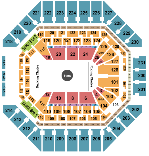 Frost Bank Center Seating Chart: Stock Show and Rodeo