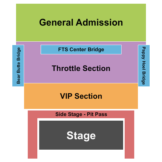 Full Throttle Saloon Seating Chart: Concert
