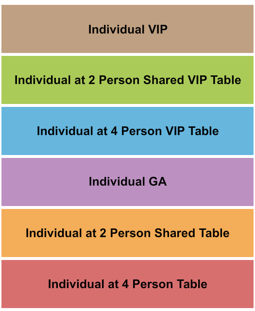 Funny Bone Comedy Club - Des Moines Seating Chart: GA & VIP Individual/VIP Tables 2-4