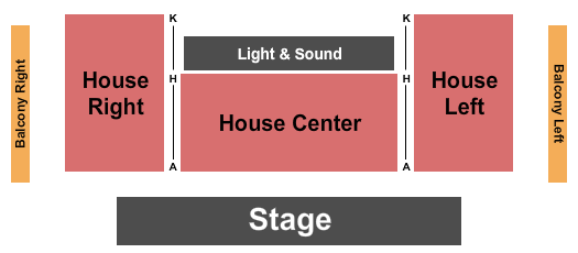 GALA Hispanic Theatre Seating Chart: Endstage