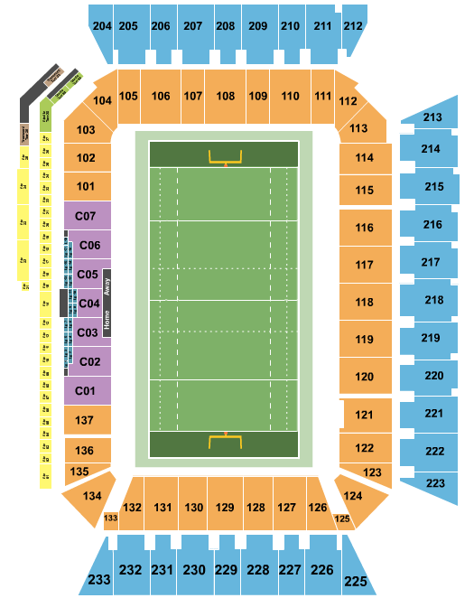 Geodis Park Seating Chart: Rugby