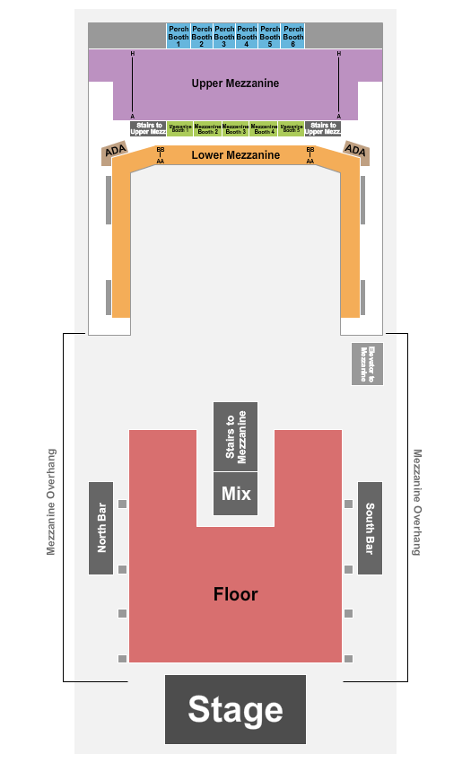 GLC Live at 20 Monroe Seating Chart: Endstage GA Floor 2