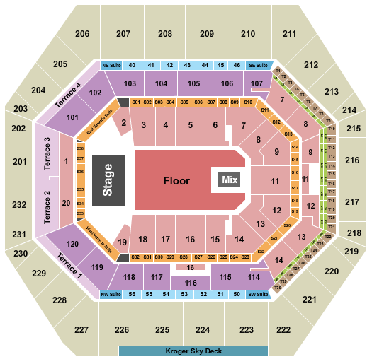 Gainbridge Fieldhouse Seating Chart: 1975