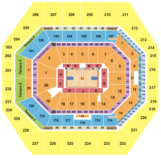 Gainbridge Fieldhouse Seating Chart: Basketball 1
