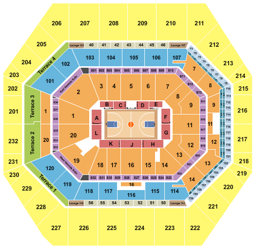 Gainbridge Fieldhouse Seating Chart: Basketball 1
