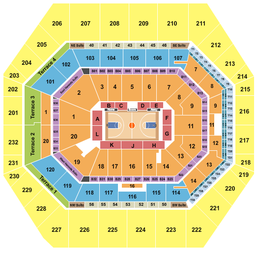 Gainbridge Fieldhouse Seating Chart: Basketball 2