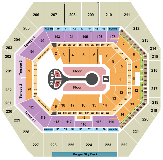 Gainbridge Fieldhouse Seating Chart: Benson Boone