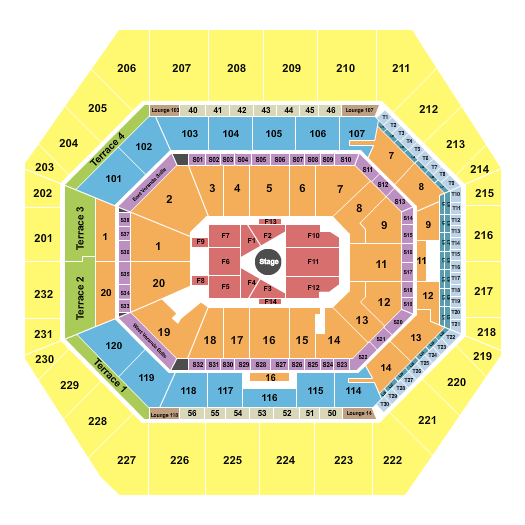 Gainbridge Fieldhouse Seating Chart: Center Stage