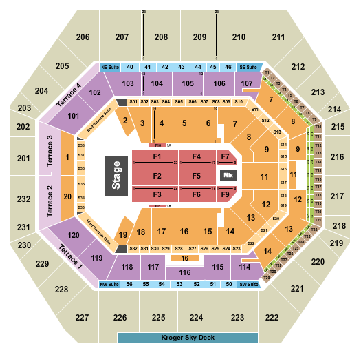 Gainbridge Fieldhouse Seating Chart: Endstage 8