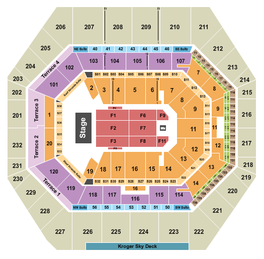 Gainbridge Fieldhouse Seating Chart: Endstage 9