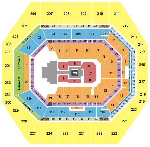 Gainbridge Fieldhouse Seating Chart: WWE 2
