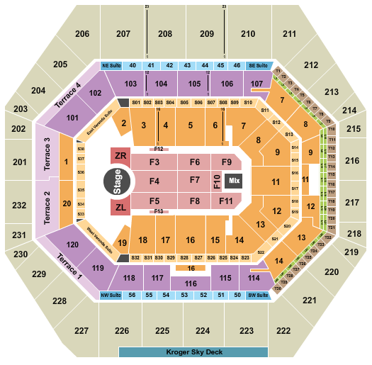 Gainbridge Fieldhouse Seating Chart: Zayn