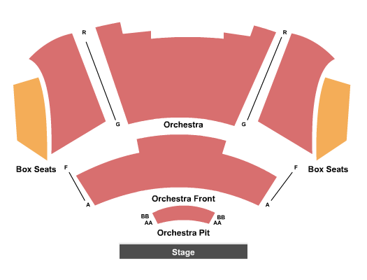 Foster Family Theatre at Gallo Center For The Arts Seating Chart: End Stage