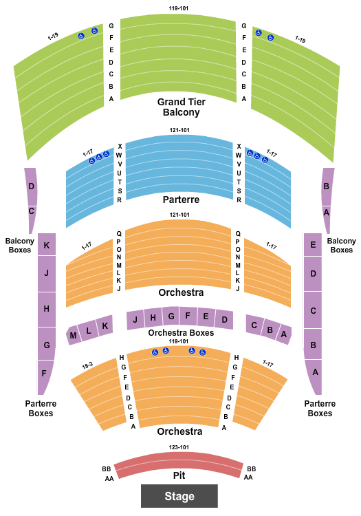 Mary Stuart Rogers Theater at Gallo Center For The Arts Seating Chart: End Stage