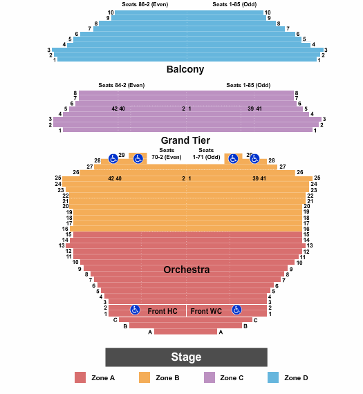 Grady Gammage Auditorium Seating Chart