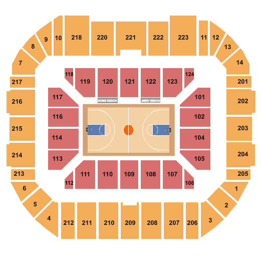 Gampel Pavilion Seating Chart: Basketball