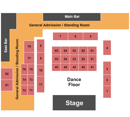 Garcias Chicago Seating Chart: Endstage Dancefloor