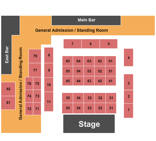 Garcias Chicago Seating Chart: Endstage Tables 2