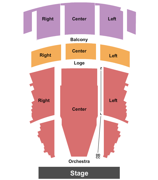 Garde Arts Center Seating Chart: End Stage