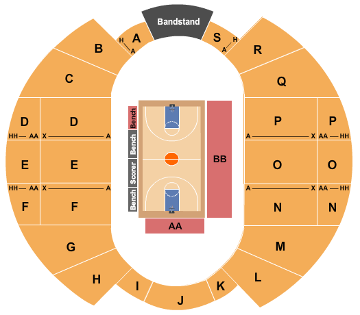 Garrett Coliseum Seating Chart: Basketball - Globetrotters