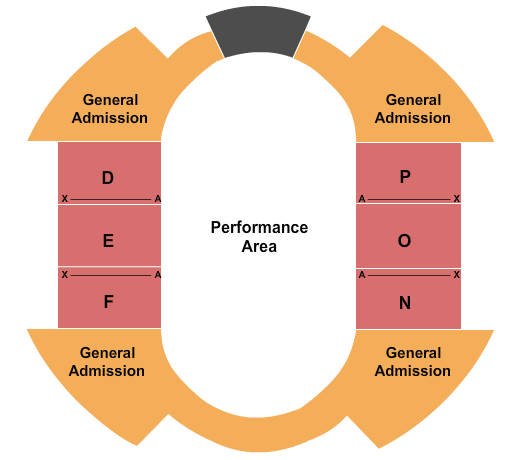 Garrett Coliseum Seating Chart: Performance Area 2