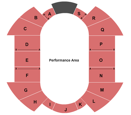 Garrett Coliseum Seating Chart: Performance Area