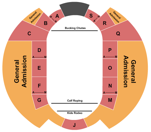 Garrett Coliseum Seating Chart: Rodeo with GA