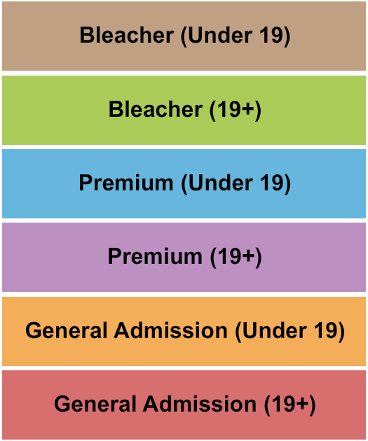 Garrison Grounds Seating Chart: GA/Prem/Bleac -/+ 19