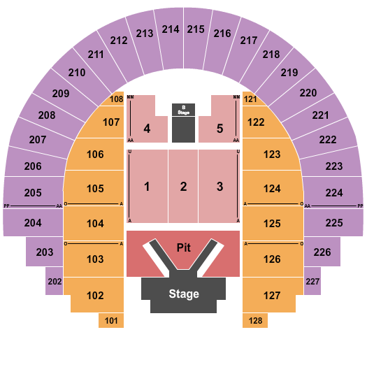 Garth Arena Seating Chart: Endstage 3