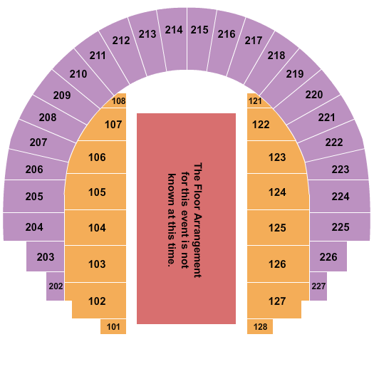 Garth Arena Seating Chart: Generic Floor