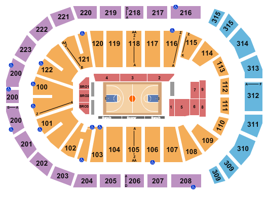 Gas South Arena Seating Chart: Basketball - ACC