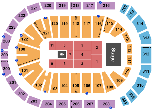 Gas South Arena Seating Chart: Endstage 2