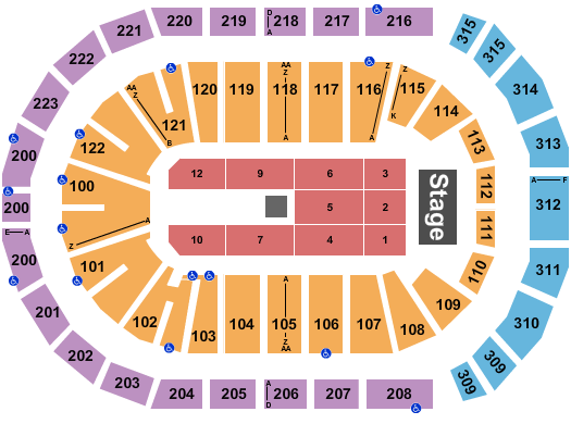 Gas South Arena Seating Chart: Endstage 8