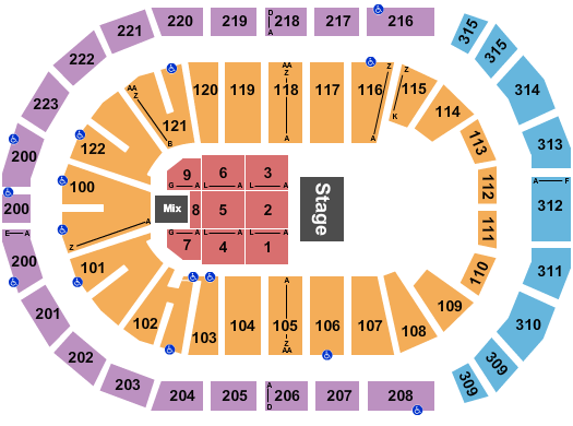 Gas South Arena Seating Chart: Endstage 8
