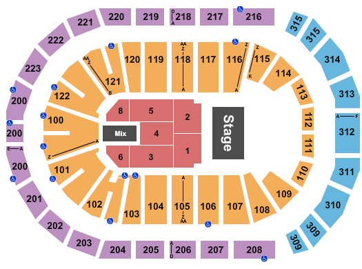 Gas South Arena Seating Chart: Endstage 9