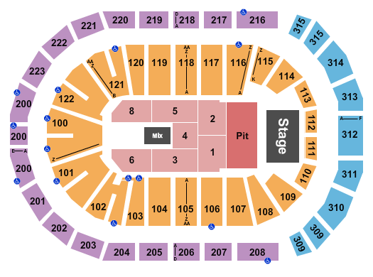 Gas South Arena Seating Chart: Endstage GA Pit 2