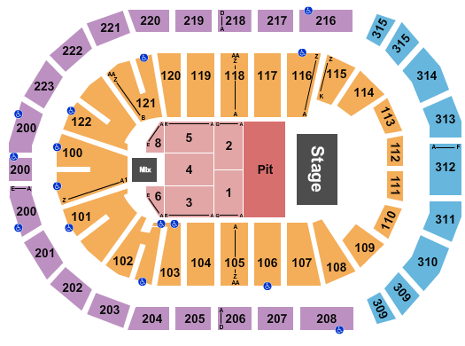 Gas South Arena Seating Chart: Endstage GA Pit 4