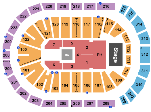 Gas South Arena Seating Chart: Endstage GA Pit 3