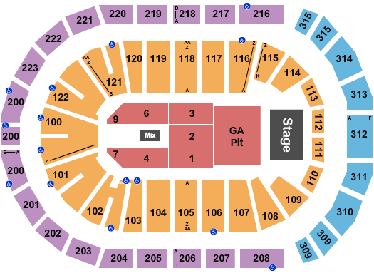 Gas South Arena Seating Chart: Endstage GA Pit