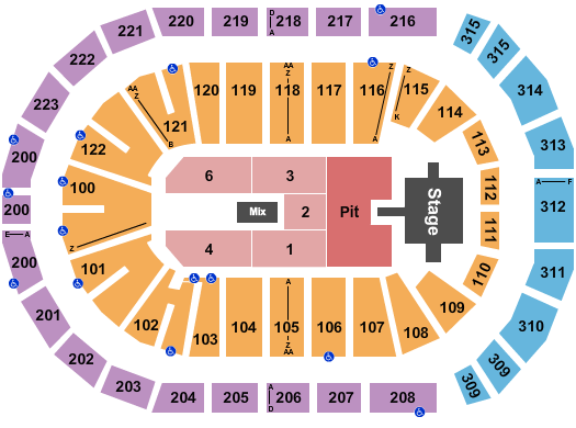 Gas South Arena Seating Chart: Endstage Pit