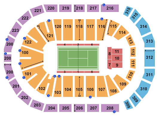 Gas South Arena Seating Chart: Tennis