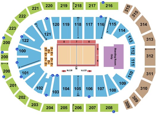 Gas South Arena Seating Chart: Volleyball