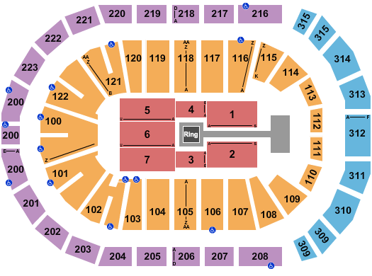 Gas South Arena Seating Chart: Wrestling - Lucha Libre