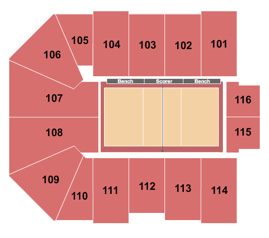 Gateway Center Arena At College Park Seating Chart: Volleyball